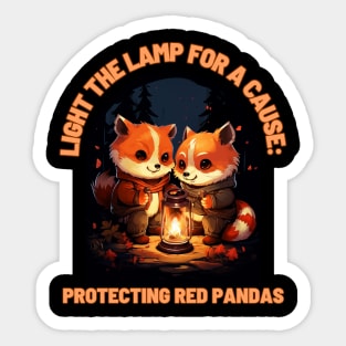 Light The Lamp for Red Pandas Sticker
